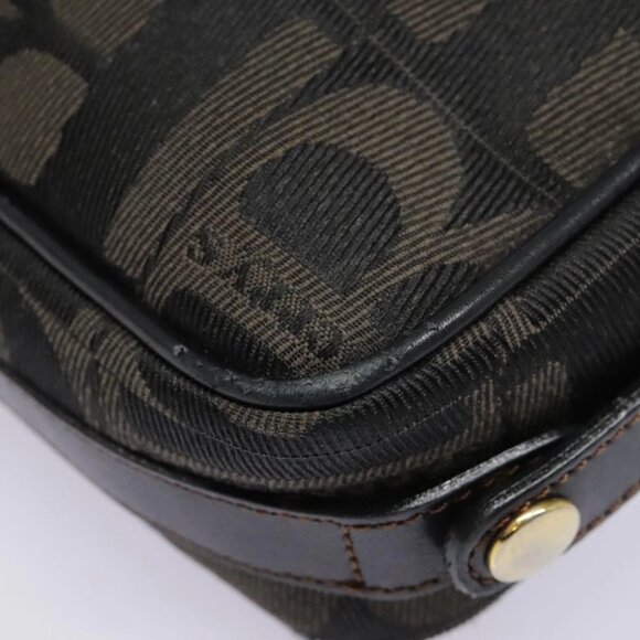 Burberrys Shoulder Bag Canvas Gold Black Auth bs18589 - Picture 12 of 15